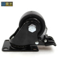 2.5 inch heavy duty plate low gravity center casters with brake